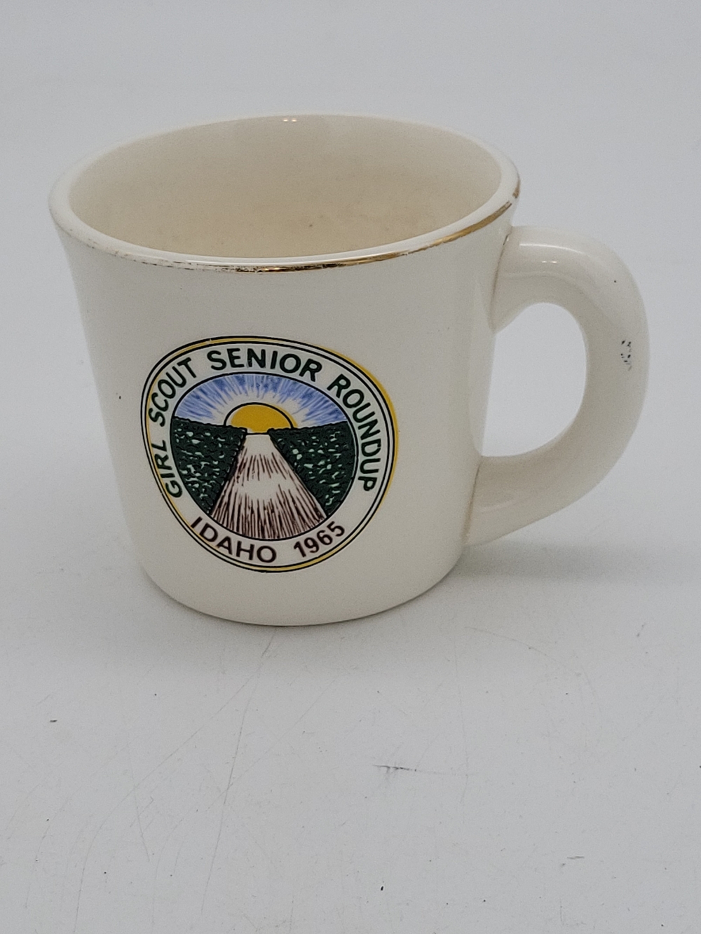1965 Idaho Girl Scouts Senior Roundup Idaho Souvenir coffee/tea mug cup USA